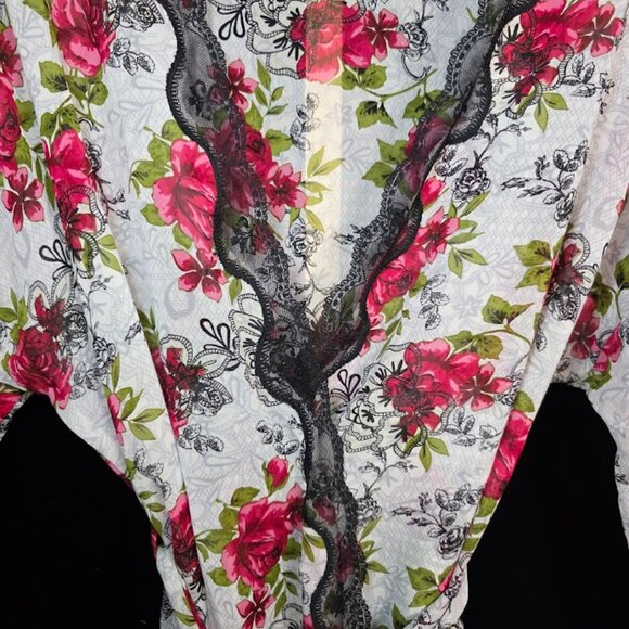 Vintage Seductivewear by Cinema Etoile Floral Lace Robe S - Picture 3 of 14